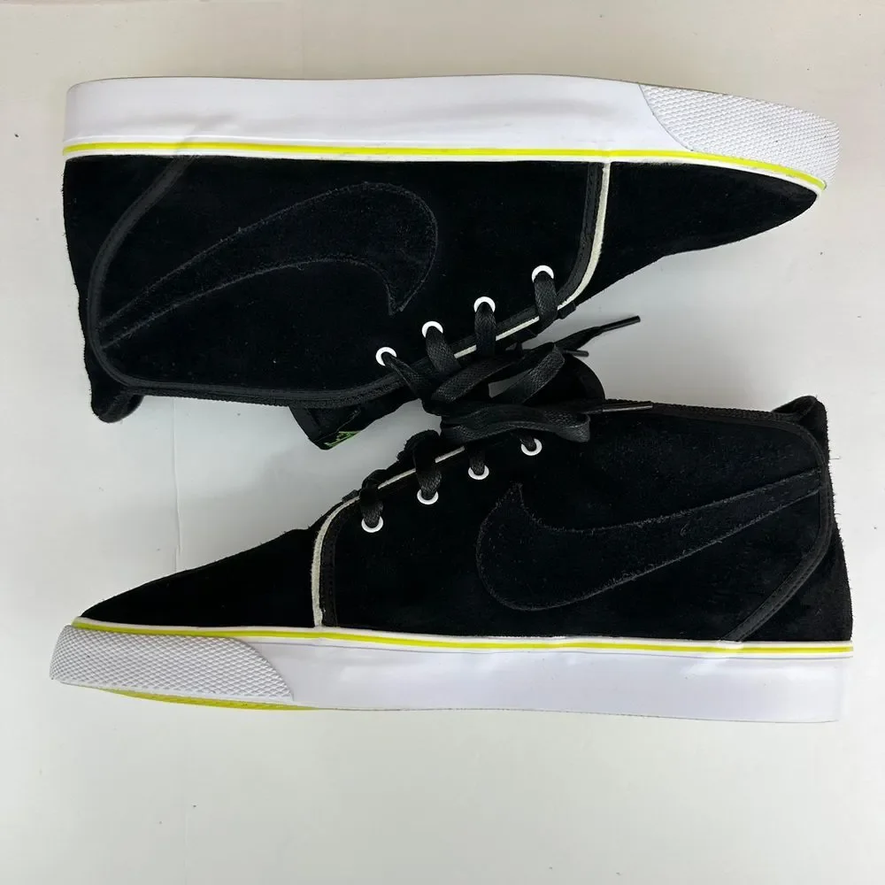 Nike Toki Mid Trainers‎ Suede Leather Mens Black/Green size 12